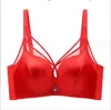 Bras 2023 Nouveau satin Soft Rassemblé Big sous-vêtements rouges Sextes Sextes Crossover Bra Drop Livraison OTMP1