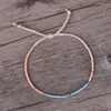 Strand Kelitch Blue Farbe Miyuki Samen Perlen Armbänder Bunte dünne Seilstapel Boho Strand handgefertigte Freundschaft