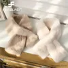 Lenços envolve Faitolagi coreano de inverno Faux Rabbit Full Women Sconhas macias lenços de sone