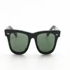 Whole-Western Style Brand Designer Txrppr Sunglasses Men Classic Angle Black Plank Frame 50mm UV400 sunglasses With Brown Leat271m