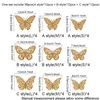 36pcs/lot 3D Hollow Butterfly Wall Sticker Butterflies Diy Diy Party Party Cake Cake Decortings Deflovable Depovable Wedding Kids Room Decors W0149