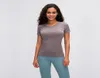 55 neue Yoga Tops T-Shirt Mode Outdoor Ftness Kleidung Frauen Kurzarm Sport Yoga Tanks Running Shirt3637612