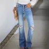 レジャーに適した女性のジーンズの優れた品質ユニークなデザイン