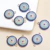 Ciondoli 10pcs/lotto Miscelato Rhinestone Eye Connector Collana fai -da -te Bracciale per la produzione di gioielli Accessori