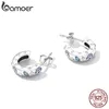 Stud Bamoer Sterling Sier Exqusite Star Moon & Demon Eye Earrings for Women Fine Jewelry 100% Sier Piercing Earrings Gift