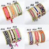 12 couleurs mixtes style vintage coton tricot unisexe amitié bracelets bohemian style Genève bracelet golf bracelet amitié brac338u