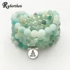 RUBERTHEN 2017 NIEUW ONTWERP AB Amazonite Mala kralen Bracelet Trendy Yoga ketting Hoge kwaliteit Handgemaakte Natuurlijke stenen armband J19072414