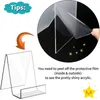 Jewelry Pouches 6PACK Acrylic Book Stand Clear Display Easel Holder For Displaying Picture Books Music Sheets(Large)