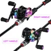 Combo Sougayilang Lure Fishing Rod Combo Carbonfaserstange 19+1BB 7,2: 1 Hochgeschwindigkeitsmetallfischerei Rolle für See- und Meeresfischerei -Tackle