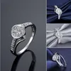Women's Sterling Silver Plated Round Zircon Ring GSSR444 Fashion 925 Silver Plate Wedding Rings2223