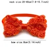 Hundkläder 30/50st Pet Flowers Bow Ties Rose Style Accessories Small Dogs Cat Bowties Neckteis Supplies Holiday Products