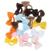 Bandanas 18 Pcs Girls Hair Accessories Linen Bow Headband Holder Bows Thin Ties Rope Elastic Bands Child