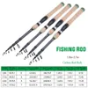 Rods Sougayilang New Telescopic Lure Rod 1.8m 2.1m 2.4m 2.7m Carbon Fiber Cork Wood Handle Spinning Rod Fishing Pole Tackle