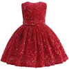 Kinder Designerin Kleine Mädchen Kleider Kleid Cosplay Sommerkleidung Kleinkinder Kleidung Babykinder Mädchen rot rosa grüne Sommerkleid 14bp#