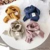 Scarves Wraps Autumn Winter Scarf For Kids New Fashion Children's Knitted Scarf Baby Accessories Wool Knitting Warm Girl Boy Bufanda 1-12Years