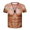 Herren-T-Shirts Sommer-Modemuster-Kleidung Outdoor Sport Tees Casual O-Neck Trainingsanzug übergroßer Kurzarm Tops