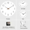 Zegary ścienne Nordic Silent Quartz Clock Digital Creative Home Dekoration Okrągły wystrój biura salonu