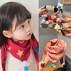 Scarves Wraps Cotton Baby Scarf Autumn Winter Warm Windproof Neckerchief Kids Mouth Towel Cartoon Boys Girls Children's Scarf