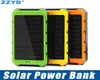 ZZYD Portable 4000 mAh Solar Power Bank Dual USB Zewnętrzna akumulator Wodoodporna ładowarka LED dla IP 7 8 Samsung S8 Uwaga 83100802