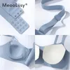 Meooliisy Sexy Deep V Femmes Bras sans couture No Wire Brassiere Simple Lingerie Girls Underwear S M L XL 231222