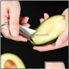 Fruit Vegetable Tools Passion Opener Stainless Steel Whale Avocado Kiwi Open Cutter Kitchen Gadgets With Spoon Drop Delivery Home Dhrcd