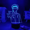 Light Lights Anime Figure Steins Gate Rintarou Okabe 3D Lamp Neon للمنزل LED Kids Bedroom Decor Manga Desk345V