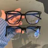 Lätt ram antiblå glasögon transparent svart optisk glasse kvinnor män fyrkantiga glasögon som blockerar glasögon skådespelare glasögon 231222