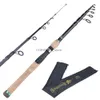 Boat Fishing Rods Sougayilang New Telescopic Lure Rod 1.8M 2.1M 2.4M 2.7M Carbon Fiber Cork Wood Handle Spinning Rod Fishing Pole TackleL231223