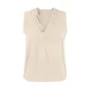 Kvinnors tankar Röd ärmlös Camisole Vest Summer Fashion Casual Solid V-ringning Topp Camis för kvinnor