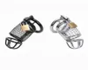 Male Chastity Device Cock Cage Restraint Stainless Steel Penis Ring Virginity Chastity Lock Belt SM Bondage adult sex toys Product9323273