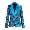 Women's Suits Fashion Women Luxury Sequin Suit Jacket 2023 Lady Wedding Dance Party Slim Fit Dress Coats