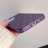 Matt plätering av godisfärg diamantgittermönster telefonfodral för iPhone 15 14 13 12 11 Pro max stötsäkert hårt bakåtfabrik