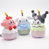 Kuromi Cake Plush Toys 11cm Cinnamoroll Kirby Cupcake Stuffed Animal Plush Dolls Födelsedagspresent för barn och flickor
