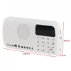 Connectors E11 Portable Radio Mini Audio Card Speaker Fm Radio with 3.5mm Headphone Jack for Home Outdoor