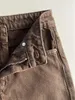 Jeans femminile signore classiche pantaloni harem in denim marrone primavera e estate femminile alta con tasche con tasche