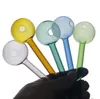 Tubo de quemador de aceite de vidrio pyrex de 10 cm de 12 cm de espesor con tubo de paja de prueba de prueba de prueba de paja tubos de fumar para burbujas para bongs de agua