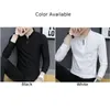 Herren T-Shirts Herren lässig Slim Zip Neck-Hemd Hemd Bluse Langarm Tops Business formelles T-Shirt täglich weiche L-3xl