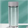 Vattenflaskor Miljövänlig dubbelvägg Glasflaskesaft Dryck Container326K Drop Delivery Home Garden Kitchen Dining Dhrel