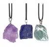 Natural Amethyst Crystal Pendant Necklace For Women Men Chakra Energy Healing Stones Reiki Meditation Therapy2893