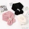 Scarves Wraps Women Winter Pearl Plush Cross Scarf Autumn Cute Thickened Warm Faux Fur Scarves Girls Soft Neck Ring Scarf Korean Style New