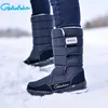 Sandali marca pesca impermeabile non slip stivali da neve caldi più velluto scarpe da uomo calda da uomo a medio tubo di grandi dimensioni inverno stivali da uomo