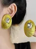 Studörhängen överdriven strass metallkokongform öronklipp för kvinnor europe Amerika chic unika vintage smycken tillbehör