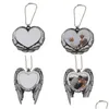 Party Favor Sublimation Car Charm Pendants Valentines Day Ornament Heart In Hands Blanks For Heat Press Jn26 Drop Delivery Home Gard Dhx9H