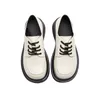 Zapatos de vestir mocasines para mujeres 2023 otoño encaje-up oxford estudiante casual estudiante damas moda de cuero genuino mujer