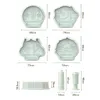 Baking Moulds 4Pcs Eid Mubarak Cookie Cutter Set Plastic 3D Castle DIY Biscuit Stamp Embossed Fondant Mold Accessories