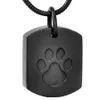 Pet Cremation Jewelry for Ashes Stainess Steel Keepakes Halsband Dog Cat Paw Memorial Urn Pendant For Women Men2901