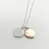 Новый 925 серебряный кулон серебряной подвески T Gold Double Hearter