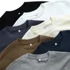 Men's T Shirts Autumn Korea Stylish Men T-Shirt Solid Color Full Sleeve Casual Loose Crew Neck Waffle Basic Bottom Spring Male Tops Tees