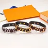 Designerin Frauen Männer Armbänder Paar Schmuck Liebesbrief Rose Gold Armband Einfache Armreifen Charm Gift2961