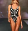 Women's Swimwear Swimsuit2022 Women's swimsuit One piece conservative black and white print ins style swimsuit 1836